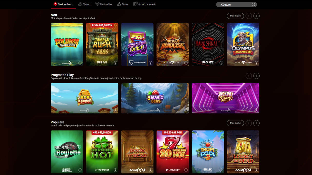 Pokerstars Cazino Online