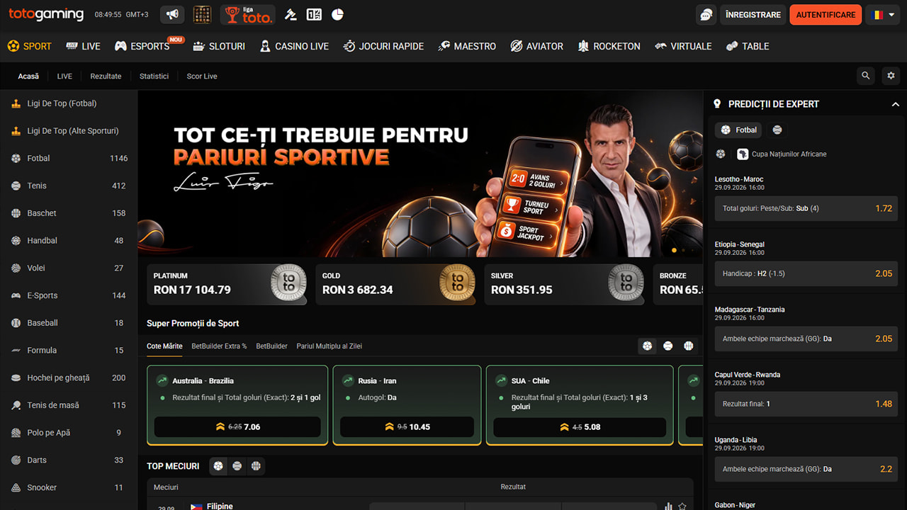 Pagina de pariuri sportive Totogaming